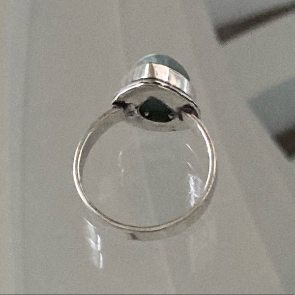 Sterling Silver Larimar Teardrop Ring - Picture 15 of 15